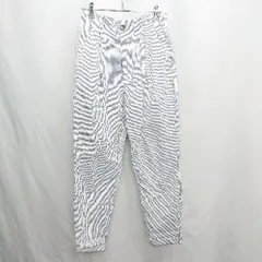 ◇ ⊂◎ H&M エイチアンドエム ストライプ柄 カジュアルパンツ サイズ36 ブルー ホワイト レディース E  【1412090024689】