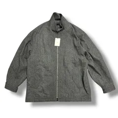 参考上代85800円 未使用品 stein MELTON ZIP HALF COAT メルトンジップハーフコート ジャケット シュタイン ST.415-2  ヘリンボーンのサムネイル
