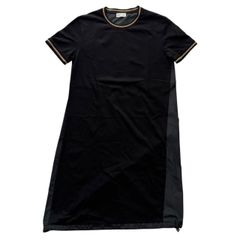MONCLER モンクレール 半袖ワンピース 黒 ABITO F20938171700 V8058 レディース Sサイズ
