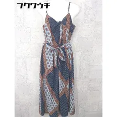 ◇ ◎ FREE'S MART ウエストリボン付 キャミソール オールインワン サイズFR ブルー系 ベージュ系 レディース 【中古】 【1101280010198】