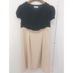 ◇ Sweet Mommy フォーマル フレンチスリーブ ミニ ワンピース サイズL ピンクベージュ ブラック レディース  【中古】 【1206140006578】のサムネイル