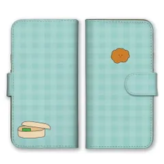 Galaxy A55 5G SC-53E ケース 手帳型 ギャラクシー A55 スマホケース 携帯ケース お弁当 おかず イラスト おにぎり 卵焼き ウインナー からあげ チェック柄 パステルカラー ゆるい カラー05
