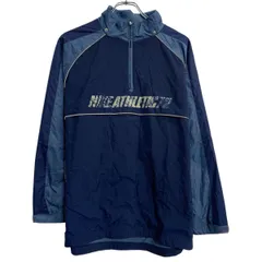 NIKE ジャケット XL ネイビー ブルー ナイキ ハーフジップ ビッグサイズ ビッグロゴ ラグラン スポーティー 古着卸 アメリカ仕入 a701-7272
