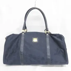 エムシーエム MCM ボストンバッグ 旅行バッグ ロゴ 総柄 ヴィセトス柄 ラージ ネイビー 紺のサムネイル