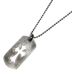 シルバー925 クロムハーツドックタグネックレス 1998年製 クロムハーツ CHROME HEARTS カットアウトクロス ペンダント