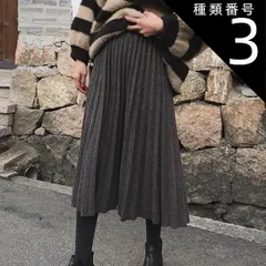 種類3：ダークグレー/2XL ロング丈 プリーツ スカート 秋冬スカート スカート プリーツスカート ロング ウエストゴム 伸縮性 かわいい 大人可愛い きれいめ シンプル カジュアル 大人 上品 おしゃれ 大人女子 こなれ感 ラブリー キュート ガーリー ク