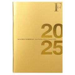 金 マンスリー B6 FOBCOOP 2024年10月始まり PBF75GO25 2025年 手帳 キョクトウ