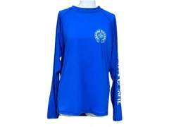 極美品 CHROME HEARTS クロムハーツ ラッシュガード CHプラス ホースシュー スイムウェア 長袖 ブルー ポリエステル スパンデックス サイズL 中古 4b006559のサムネイル
