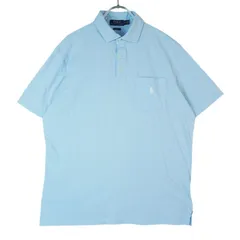 ポロラルフローレンPolo Ralph Lauren半袖ポロシャツ胸ポケットポニーロゴ刺?ワンポイント水色ライトブルーclassicfitクラッシックフィットvintageヴィンテージ40129