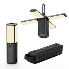 LEDランタン ポータブル 13 400mAh 充電式 キャンプ アウトドア 防災 屋外仕様 防水 小型 明るい 電球色 暖色 蛍光色 昼光色 EL BRIGHT 1 (ブラック)