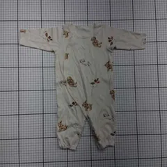 ◇ ⊂ GELATO PIQUE ジェラートピケ ベビー服 赤ちゃん 動物柄 長袖 ロンパース サイズ50-70 アイボリー系 男の子 女の子 E  【1509190009590】