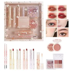 新品 HiVi フル美容メイクアップ 8点セット化粧品口紅4本、アイブロウペンシル1本、コンシーラー1本、チーク1個、アイシャドウパレット1個 長持ち メイクアップセット 初心者 人気化粧品セット ハロウィン クリスマス 新年 誕生日 お祝い日 贈り物