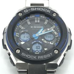 CASIO 電波ソーラー時計 G-SHOCK GST-W100D ブルー×SS - メルカリ