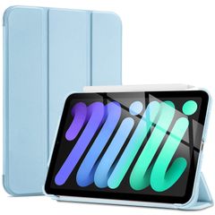 【色: スカイブルー】三つ折りスタンド ハードバックカバー、適用機種：iPad