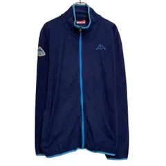 kappa フリースジャケット XL ネイビー カッパ ジップアップ ビッグサイズ ワンポイント ロゴ アウトドア 古着卸 アメリカ仕入 a702-6070