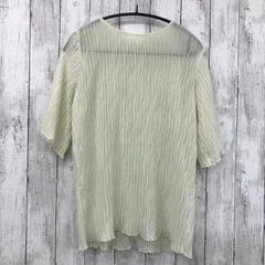【 Aunt Marie's 】アントマリーズ シフォン楊柳ハーフスリーブブラウス Fサイズ