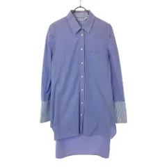 ザラ 長袖 ロングシャツ XS ライトブルー ZARA レディース