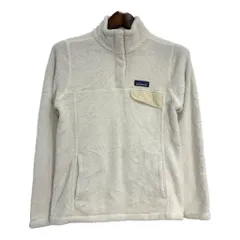 patagonia パタゴニア リツール スナップT フリースジャケット アウトドア ホワイト (レディース M) 中古 古着 S6582