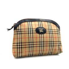 ✨美品✨バーバリー　クラッチバッグ　ポーチ　小物入れ　ノバチェック　ホースロゴ BURBERRY バーバリー ポーチ クラッチバッグ ノバチェック