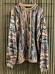 Old TUNDRA Knit Sweater クレイジーニット　セーター　3Dニット　カナダ