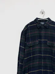 【Polo RALPH LAUREN】90s L/S チェックネルシャツ G.I. SHIRT M ポロラルフローレン ポニー無し ヴィンテージ 古着