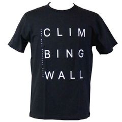 【送料無料匿名発送対応！】Trap/u（トラップユー）プリントクルーネック半袖Tシャツ ブラック 黒色 CLIM BING WALL