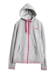 【お得なクーポン配布中!】 ノースフェイス フルジップ スウェット パーカー レディース L / 古着 The North Face 灰 アウトドア トレーナー ストレッチ 裏起毛 グレー