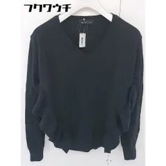 ◇ green label relaxing UNITED ARROWS Vカットネック 長袖 ニットセーター サイズ ブラック レディース  【1109090015037】