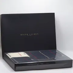 未使用品 ラルフローレンオム バス/ハンド/ウォッシュタオルセット 綿100％ 6078-2024-29 ネイビー/ホワイトカラー 2000000 NSK MTM