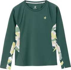 【新品】 le coq sportif(ルコック) レディース ウィメンズ AFグラ長袖ゲームシャツ テニスウェア 吸汗速乾 UVカット 遮熱 クーリング効果 JTA公認　グリーン LN4FLT10L-GR00