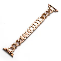 ☆ ローズ×ゴールド ☆ S(38/40/41mm) ☆ アップルウォッチバンド ayy05 アップルウォッチ バンド レディース アップルウォッチバンド おしゃれ かわいい 女性 メンズ ステンレス 着せ替え 付け替え AppleWatch チェーン 細い