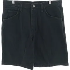 古着 ラングラー Wrangler RELAXED FIT ブラックデニムショーツ ショートパンツ メンズw34相当/eaa417644