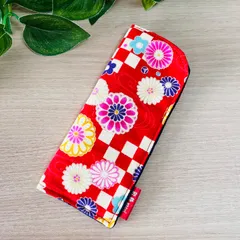 ソフトメガネケース　布製　ハンドメイド　眼鏡ケース　和柄　✳︎送料無料　S06