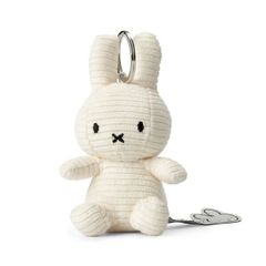 【ナインチェミッフィーコーデュロイ】ぬいぐるみキーリングホワイト10cm新品うさぎ 白Whiteうさぎ年　ボントントイズ