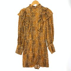 GANNI ヒョウ柄 フリル付きミニワンピース GANNI ヒョウ柄 フリル付きワンピース - メルカリ