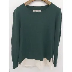 ◇ B:MING LIFE STORE by BEAMS レイヤード 長袖 ニット セーター サイズONE グリーン レディース  【中古】 【1205040005070】