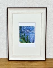 モネ☆睡蓮のとき☆展覧会限定◎新品額付☆マット付ポストカードフレーム◇Claude Monet☆A4サイズ程度☆9