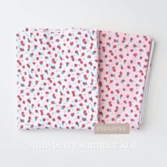 strawberry summer knit ストロベリーサマーニット　韓国生地　ベビー服犬服　ハンドメイド資材
