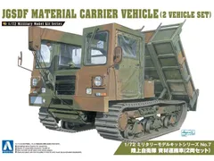 新品 アオシマ　プラモデル　1/72　ミリタリーモデルキット　No.07　陸上自衛隊　資材運搬車　2両セット [佐川急便]