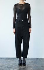 【新品未使用】BONNY WOVEN Curvy Silhouette ボニーウーブン ブラックデニム パンツ
