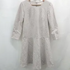 ◇ ⊇ NATURAL BEAUTY ナチュラルビューティー シンプル系 長袖 膝丈 ワンピース サイズ38 グレー系 レディース E  【1507080000559】