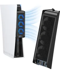 【24時間以内発送】ps5用 冷却ファン   PS5周辺機器 LEDライト付き 冷却ファン 旧型 PS5コンソール用 放熱 USB 3.0ポート付 外付けクーラー ディスク版/デジタル版 両対応 ゲーム機用 ブラック 【PS5 Slim/PS5 Pro非対応】