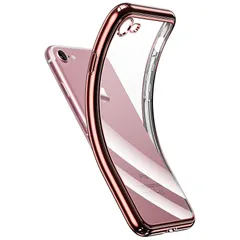 NIMASO ケース iPhone SE 第3世代 用/iPhone SE2 / iPhone8 / iPhone7 用 軽量 ケース ソフト TPU カバー ベーシック シリーズ アイフォン SE2 8 7 用 4.7インチ用 ローズゴールド バンパー  0