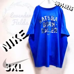 NIKEナイキTシャツbasketballバスケ迷彩ビッグロゴカモフラ青ビッグシルエット大きいサイズ3XLブルー古着