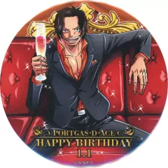 【中古】バッジ・ピンズ ポートガス・D・エース バースデー缶バッジ(2017) 「ワンピース」 麦わらストア限定