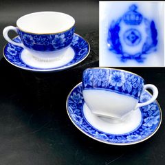 MZ653) 1930年代頃 東洋陶器 カップ＆ソーサー 2客 ペア 現状品