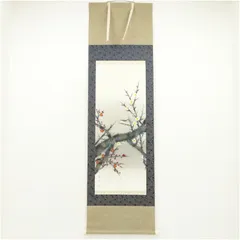 掛け軸 渓月 梅に鶯 絹本 希少 軸装 茶道具 掛軸 美品 です。 渓月筆