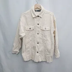 ◇ Θ ZARA ザラ 無地 長袖 コーデュロイジャケット サイズS ベージュ系 レディース E  【1505130012576】