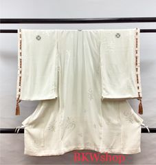 ＜現品限り＞used　産着　正絹　男の子　5つ紋　お宮参り　初着　着物　長襦袢付