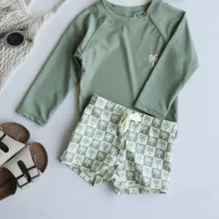 ☆ C ☆ 130cm ☆ ベビー キッズ 水着 セパレート 帽子付き 水着 セパレート 帽子 ベビー キッズ 長袖ラッシュガード スイムパンツ 長袖 ラッシュガード パンツ 子ども用水着 子供用水着 スイムウェア 帽子付き セット ぼうし